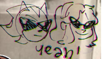 maria and shadow cool sunglasses (art by 9479soul) Blank Meme Template