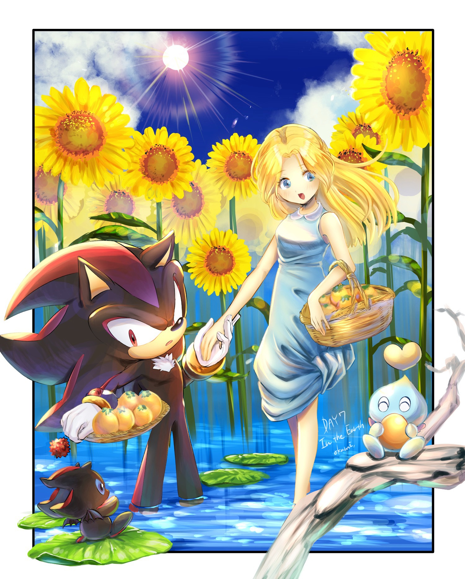 theyre in a chao garden i think (art by okami) Blank Meme Template