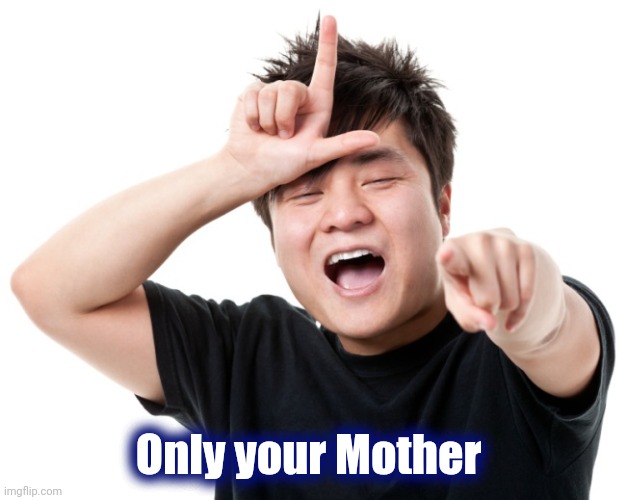 You're a loser | Only your Mother | image tagged in you're a loser | made w/ Imgflip meme maker