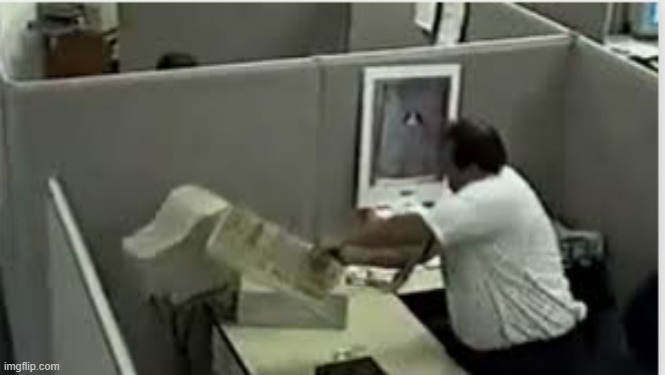 man destroys computer | image tagged in man destroys computer | made w/ Imgflip meme maker