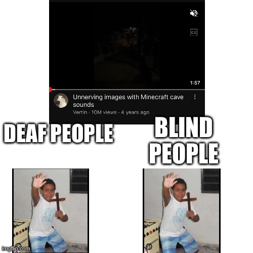 BLIND PEOPLE; DEAF PEOPLE | made w/ Imgflip meme maker