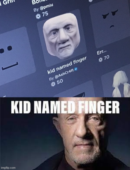 image tagged in roblox kid named finger,kid named finger | made w/ Imgflip meme maker