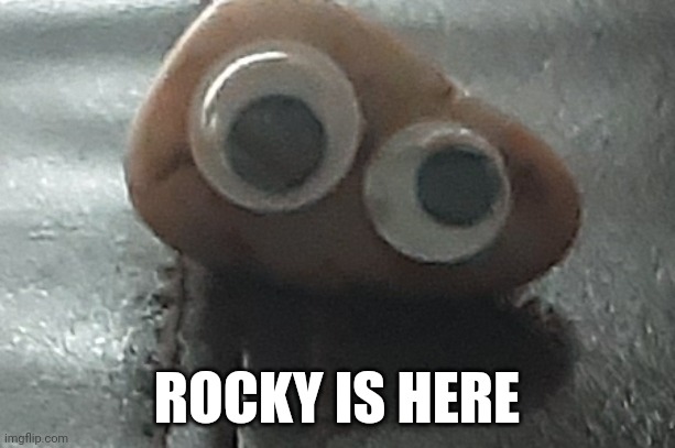 He's here | ROCKY IS HERE | made w/ Imgflip meme maker