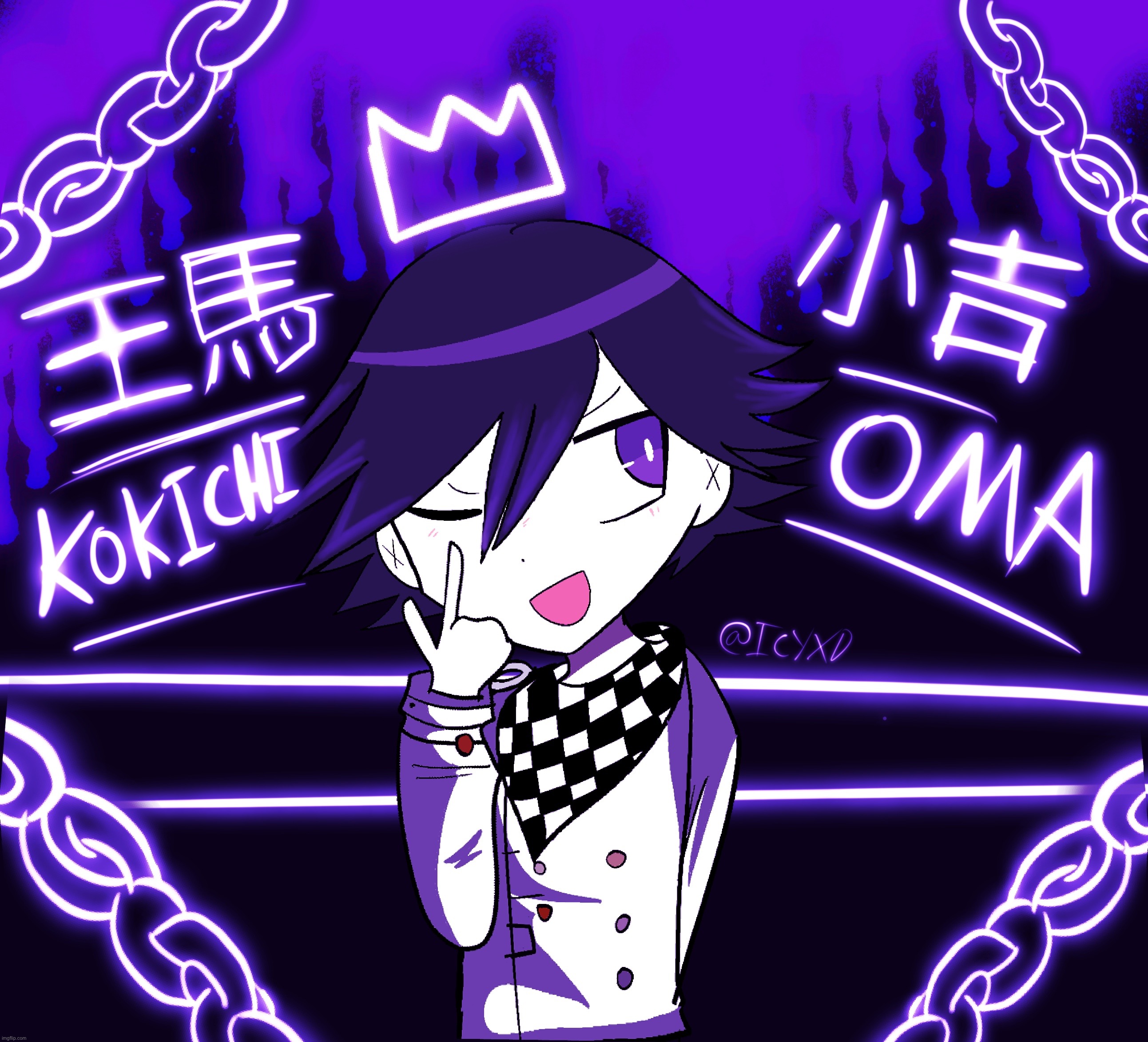 Kokichi Oma Wallpaper (will post iPhone edition in comments later) | image tagged in kokichi oma,danganronpa | made w/ Imgflip meme maker