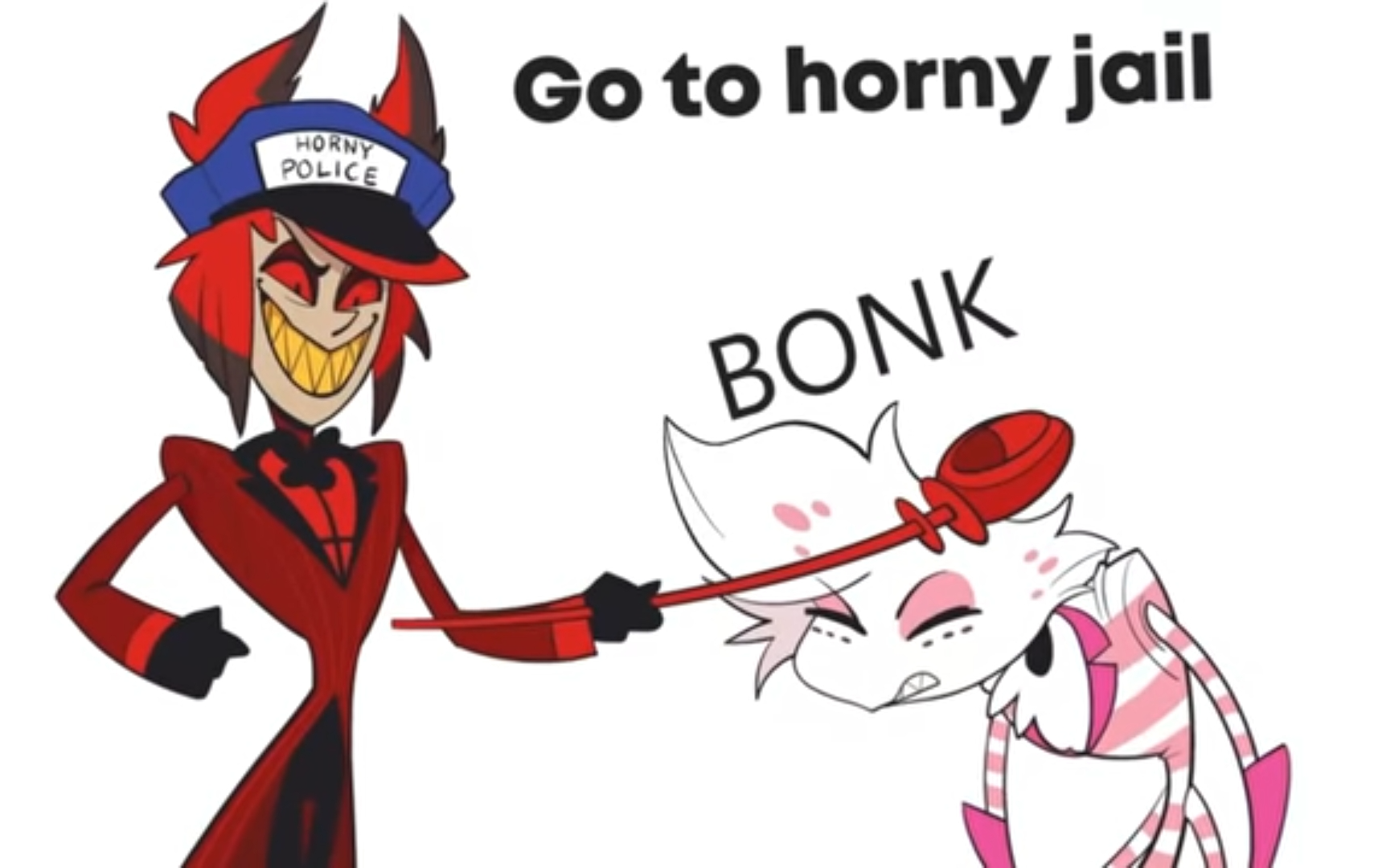 Horny Jail (Hazbin Hotel version) Blank Meme Template
