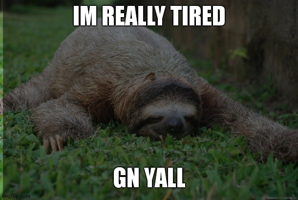 a mimir | IM REALLY TIRED; GN YALL | made w/ Imgflip meme maker