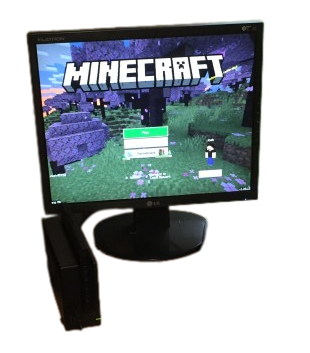 High Quality My Minecraft Monitor Setup Blank Meme Template