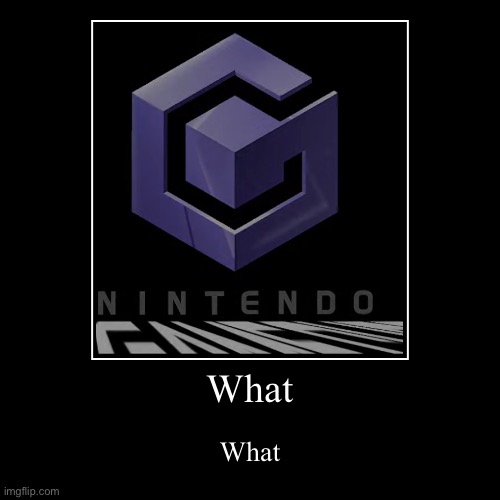 What | What | image tagged in funny,demotivationals,gamecube | made w/ Imgflip demotivational maker