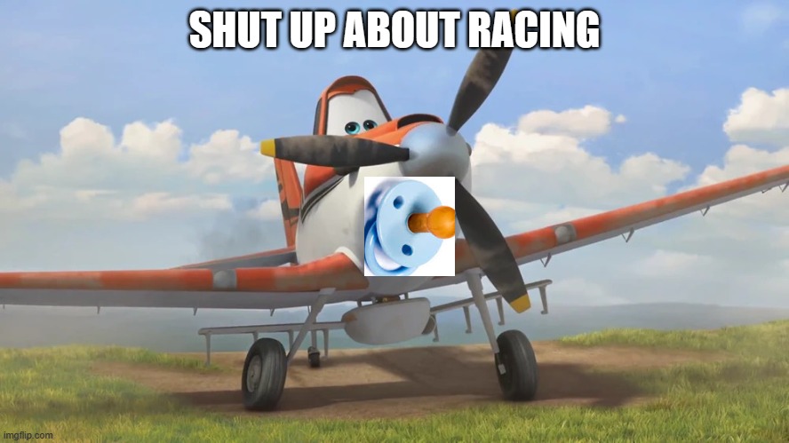 Snowflake | SHUT UP ABOUT RACING | image tagged in snowflake | made w/ Imgflip meme maker