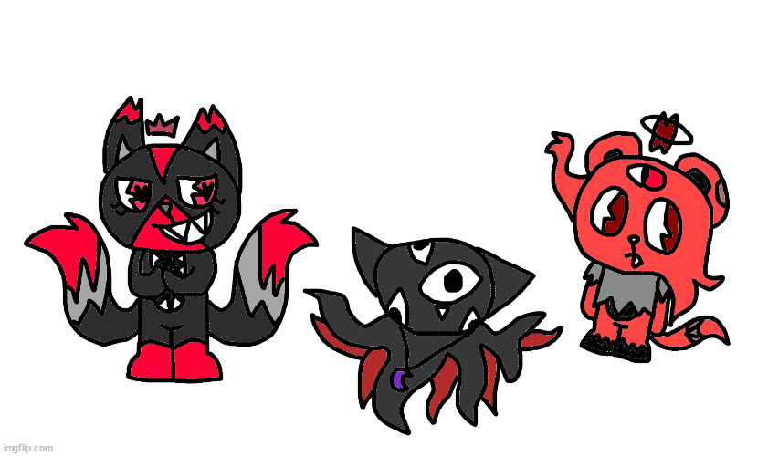 here's examples of what handie's hell spawn would look like, no they arent new ocs. they are adopts. | made w/ Imgflip meme maker