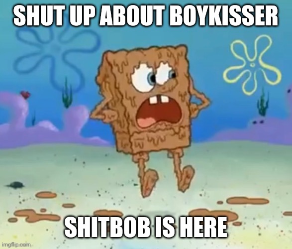Shitbob | SHUT UP ABOUT BOYKISSER; SHITBOB IS HERE | image tagged in shitbob | made w/ Imgflip meme maker