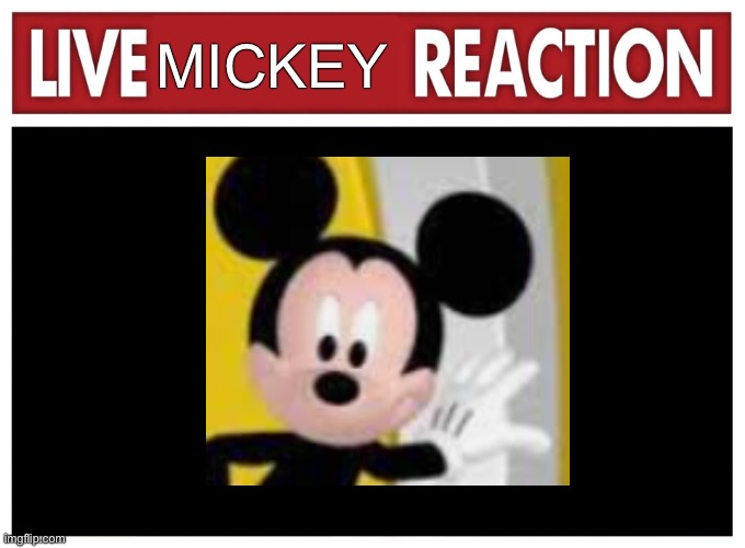 Live reaction | MICKEY | image tagged in live reaction | made w/ Imgflip meme maker