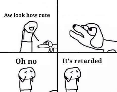 oh no it's retarded Blank Meme Template