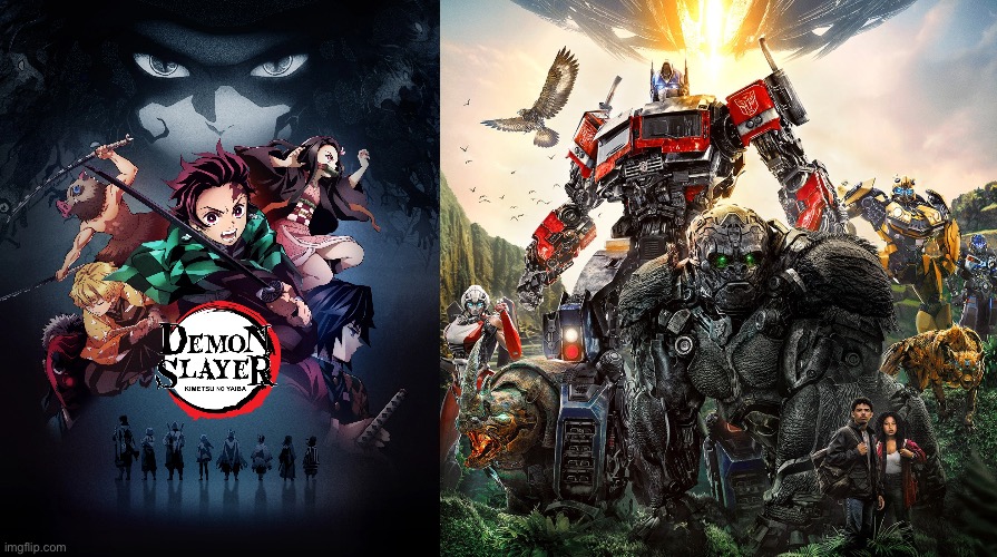 If Demon Slayer and Transformers have a crossover | image tagged in demon slayer,transformers | made w/ Imgflip meme maker