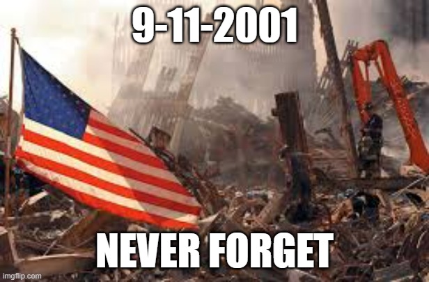 meme by Brad 911 attack | 9-11-2001; NEVER FORGET | image tagged in america | made w/ Imgflip meme maker
