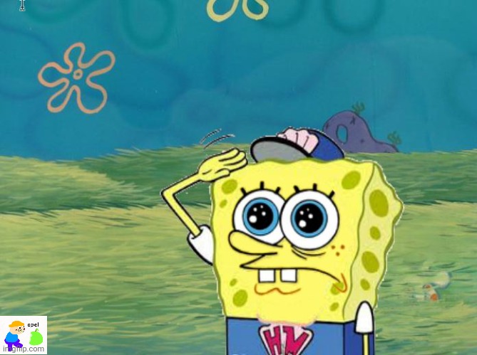 Spongebob salute | image tagged in spongebob salute | made w/ Imgflip meme maker