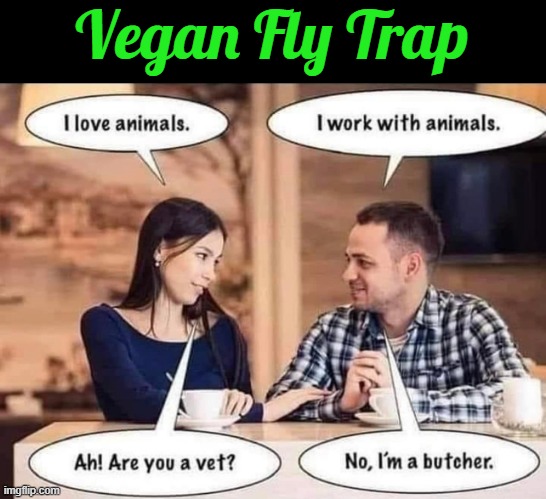 Fly trap | Vegan Fly Trap | image tagged in vegan logic,repost | made w/ Imgflip meme maker