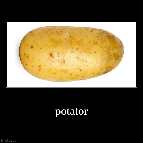 potater | potator | why he lookin like that tho | image tagged in funny,demotivationals,potato | made w/ Imgflip demotivational maker