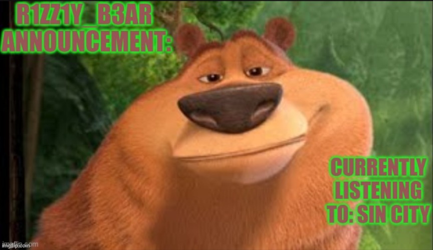 Rizzly bear meme template | image tagged in rizzly bear meme template | made w/ Imgflip meme maker