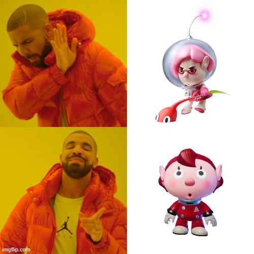 Pom is much better than that Brittany bitch | image tagged in memes,drake hotline bling,pikmin 4 | made w/ Imgflip meme maker