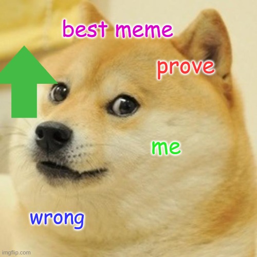 Doge | best meme; prove; me; wrong | image tagged in memes,doge | made w/ Imgflip meme maker