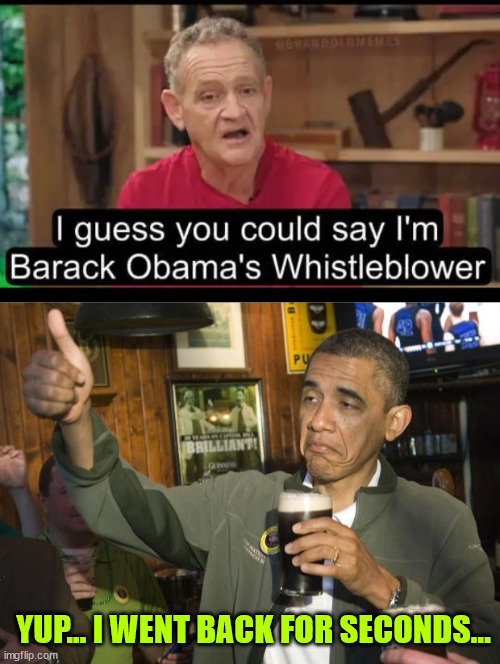 0bama whistleblower tells all... | YUP... I WENT BACK FOR SECONDS... | image tagged in not bad,obama,truth | made w/ Imgflip meme maker