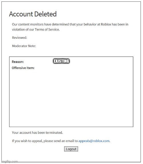 A Roblox Poison Ban for uploading an image from the TV Show “Bubbles And  Friends”, which is copyright on Roblox - Imgflip