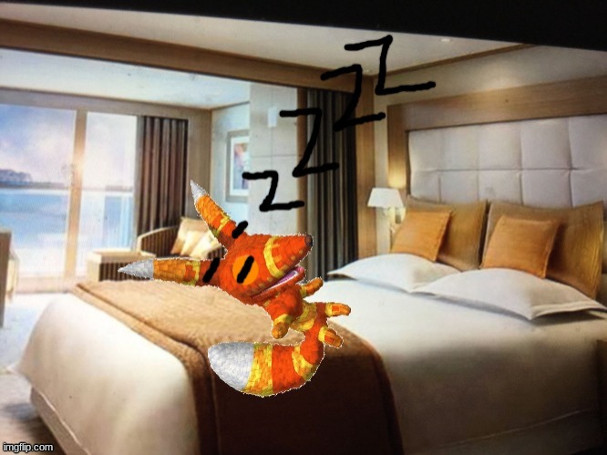 Pretztail has fallen asleep. Don't wake him up, please. | made w/ Imgflip meme maker