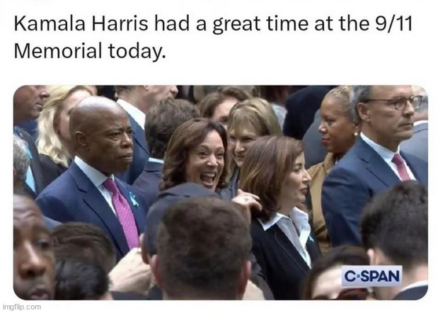 Yup... those "81 million" so proud of her behavior... smh | image tagged in kamala harris,disgrace,disgusting,whore,9/11 | made w/ Imgflip meme maker