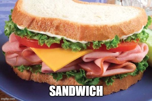 Sandwich | SANDWICH | image tagged in sandwich | made w/ Imgflip meme maker