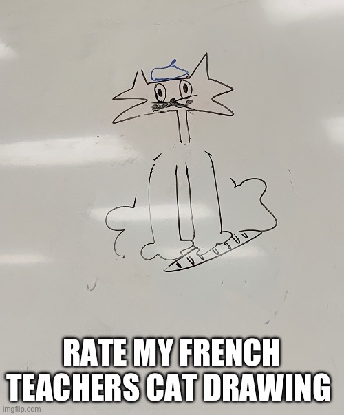 RATE MY FRENCH TEACHERS CAT DRAWING | made w/ Imgflip meme maker