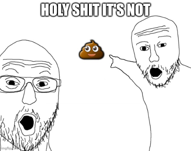 HOLY SHIT IT'S NOT; 💩 | made w/ Imgflip meme maker