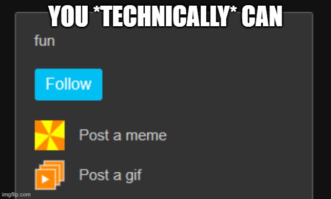 YOU *TECHNICALLY* CAN | made w/ Imgflip meme maker