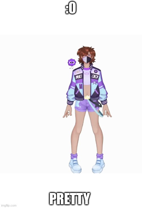 ranboo's new vtuber model is gorgeous- | :0; PRETTY | made w/ Imgflip meme maker