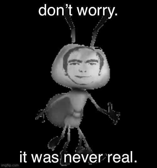 don’t worry. | don’t worry. it was never real. | image tagged in memes,creepy,fun | made w/ Imgflip meme maker