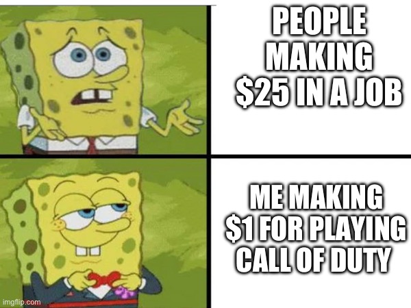 Happy Spongebob vs Depressed Spongebob Meme Generator