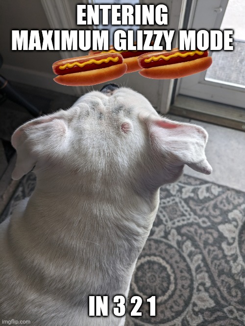 Glizzys. | ENTERING MAXIMUM GLIZZY MODE; IN 3 2 1 | image tagged in glizzy,gogy,going | made w/ Imgflip meme maker