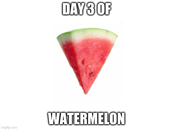 :) | DAY 3 OF; WATERMELON | image tagged in watermelon | made w/ Imgflip meme maker