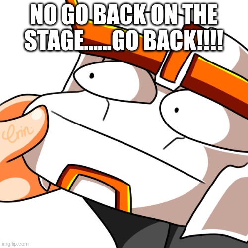 transformer | NO GO BACK ON THE STAGE......GO BACK!!!! | image tagged in transformer | made w/ Imgflip meme maker