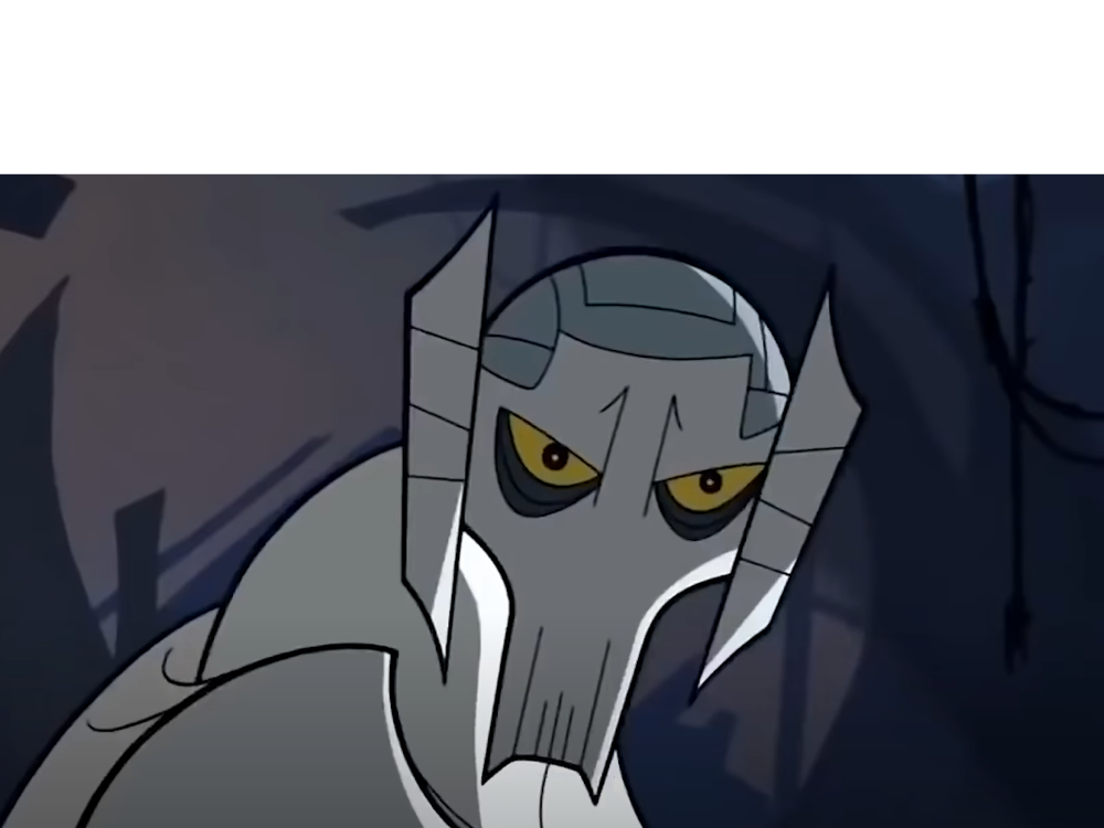 High Quality Grievous Turning Around Angrily Blank Meme Template