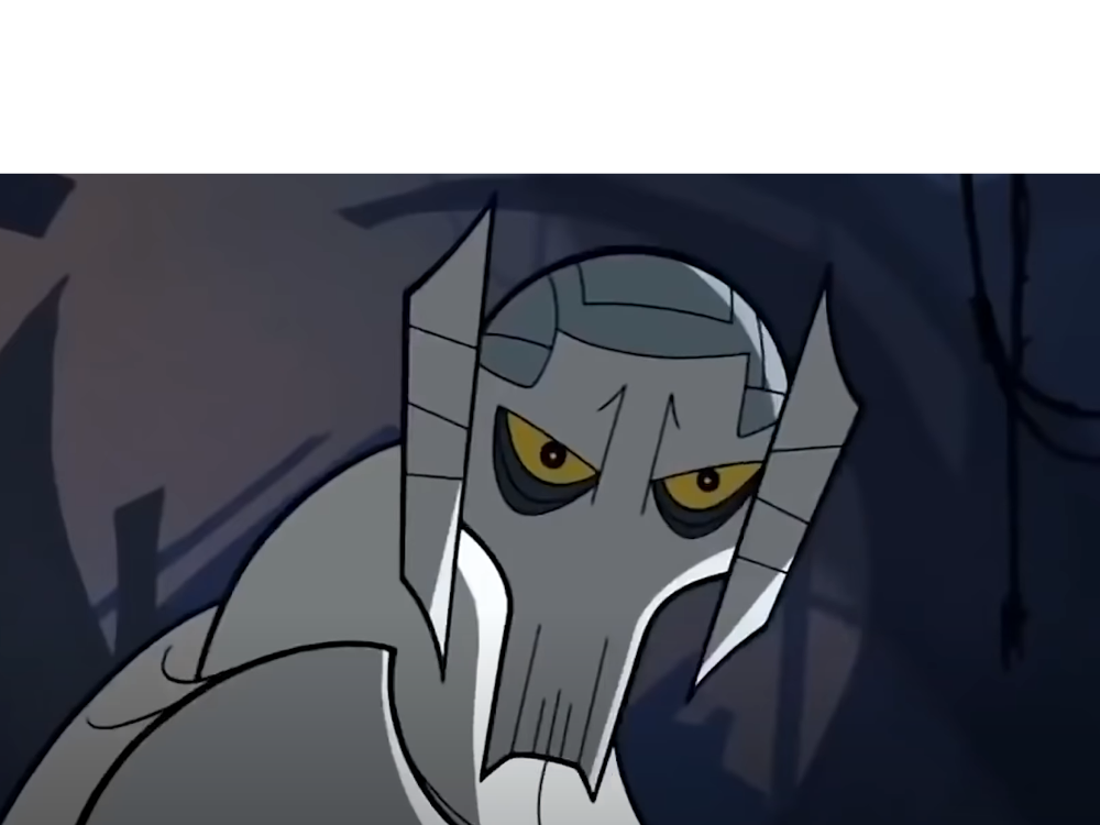 Grievous Turning Around Angrily Blank Meme Template