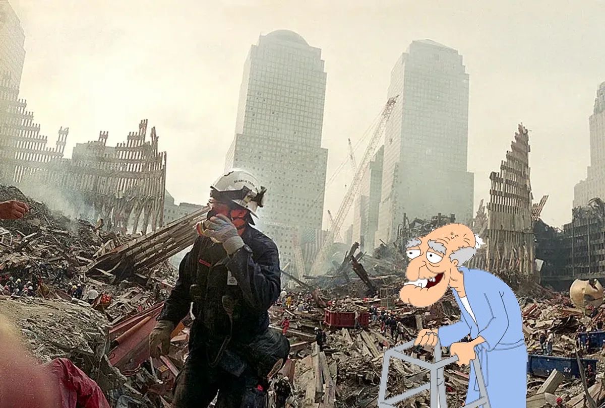 Biden visits twin towers after 911 Blank Meme Template