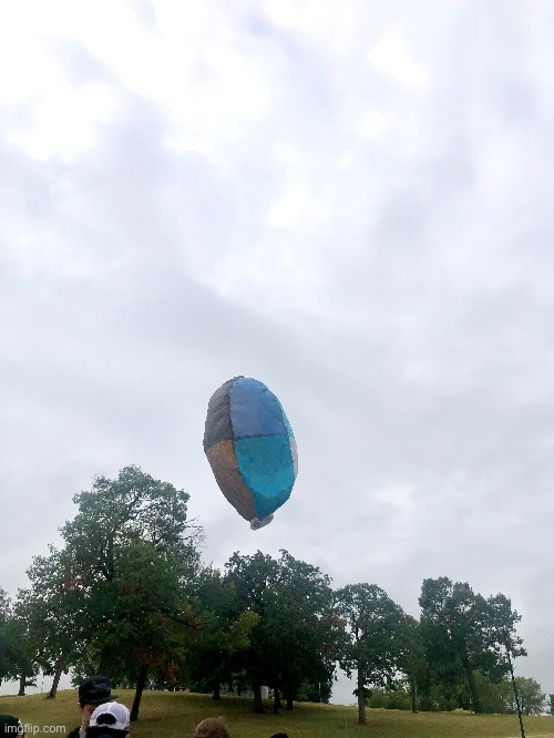 Tech ballons: round two! Our ballon! It floated all the way to the library down the road ? | made w/ Imgflip meme maker