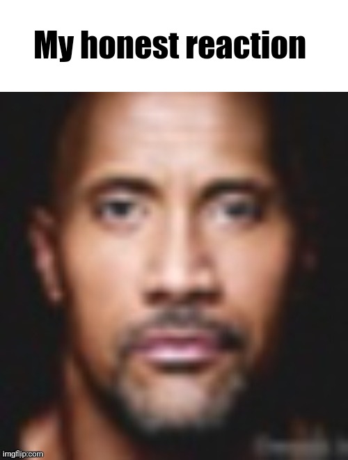 Dwayne Johnson | My honest reaction | image tagged in dwayne johnson | made w/ Imgflip meme maker