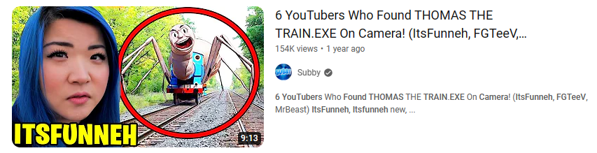 6 youtubers who caught Thomas the train.exe on camera Blank Meme Template