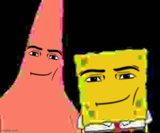 Faceless SpongeBob and Patrick | image tagged in faceless spongebob and patrick,roblox meme,face | made w/ Imgflip meme maker