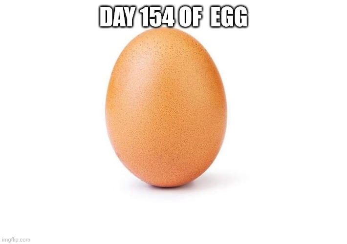 EGG | DAY 154 OF  EGG | image tagged in eggbert,eggs,egg | made w/ Imgflip meme maker