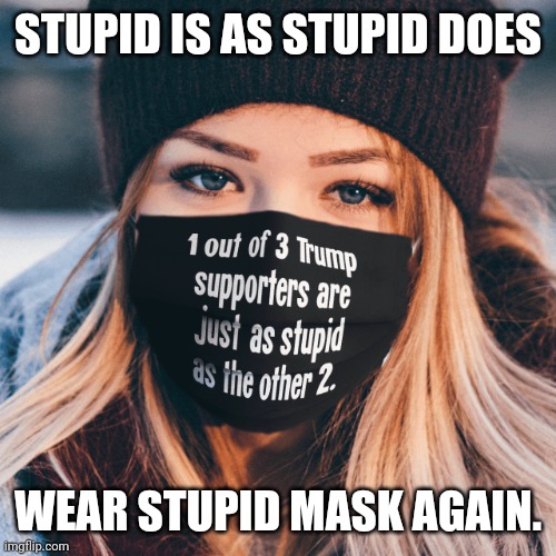 Think a Stupid Mask can Protect You from an Invisible Cloked Gain-of-Function COVID FART? Still Smell Any? #TrustTheScience | STUPID IS AS STUPID DOES; WEAR STUPID MASK AGAIN. | image tagged in face mask,covidiots,here we go again,special kind of stupid,science fiction,the great awakening | made w/ Imgflip meme maker