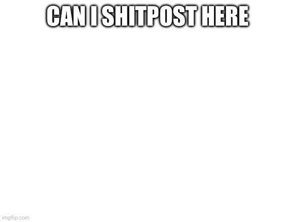 CAN I SHITPOST HERE | made w/ Imgflip meme maker