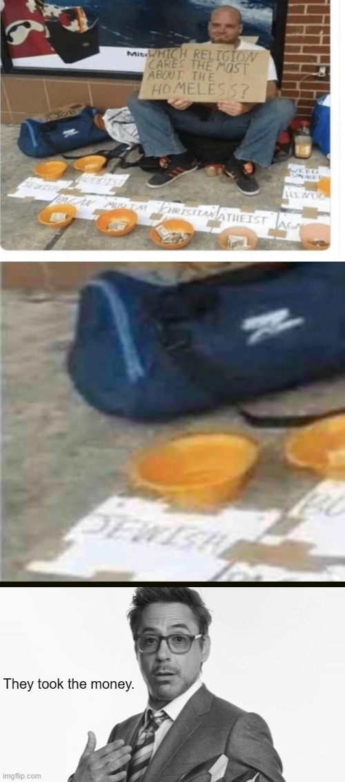 They took the money. | made w/ Imgflip meme maker